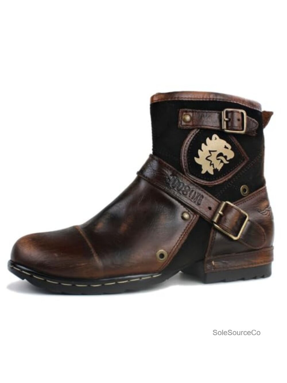 Handmade Leather Zipper Up Ankle Boots Round Toe Chukka